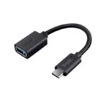 Adaptor Trust Calyx USB-C-USB-A, lungime cablu 9 cm, negru
