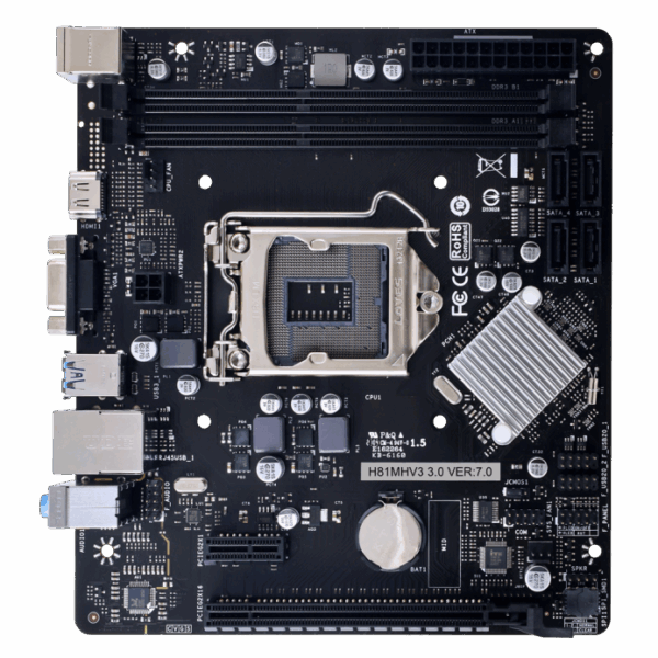 Placa de baza Biostar H81MHV3 3.0, LGA 1150, DDR3, Micro-ATX