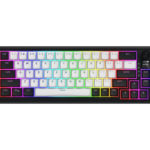 Tastatura wireless Hator Skyfall MAG Ultima 8K 65, interfata 2.4GHz, BT5.3, USB, polling rate 8000Hz, capacitate baterie 8000mAh, switch HATOR Aurum Ice Magnetic linear, material tasta OMA, buton de control multimedia, sistemde anulare a zgomotului integrat, alb-negru