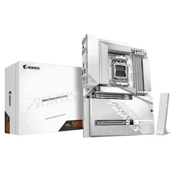 Placa de baza Gigabyte B850 AORUS STEALTH ICE, Socket AM5, DDR5, ATX