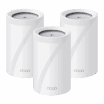 BE11000 Whole Home Mesh Wi-Fi 7 System(Tri-Band) SPEED: 688 Mbps at 2.4 GHz + 4324 Mbps at 5 GHz + 5765 Mbps at 6 GHz SPEC: Internal Antennas, 2 × 5 Gigabit Ports + 1 × 2.5 Gigabit Port (WAN/LAN auto-sensing), 1× USB Port, 240MHz for 5 GHz and 320MHz