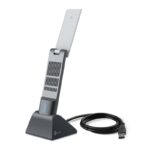 AX3000 High Gain Dual Band Wi-Fi 6 USB Adapter SPEED: 2402 Mbps at 5 GHz + 574 Mbps at 2.4 GHz SPEC: High Gain External Antennas, USB 3.0, Cradle with Extension Cable FEATURE: MU-MIMO, OFDMA, HE160, WPA3