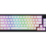 Tastatura wireless Hator Skyfall 60, interfata 2.4GHz, BT5.3, USB, polling rate 1000Hz, capacitate baterie 2000mAh, switch HATOR Aurum Sterling linear, material tasta OMA, buton de control multimedia, sistem de anulare a zgomotului integrat, alb-negru