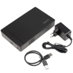 RACK extern SPACER, pt HDD/SSD, 3.5 inch, S-ATA, interfata PC USB 3.0, alimentare retea, plastic, negru