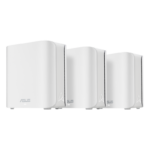 Asus Zen WIFI dual-band whole-home coverage, BD4 (W-3-PK), Network Standard: IEEE 802.11a, IEEE 802.11b, IEEE 802.11g, WiFi 4 (802.11n), WiFi 5 (802.11ac), WiFi 6 (802.11ax), WiFi 7 (802.11be) IPv4, IPv6, internal antenna x 4, Transmit/Receive: 2.4 GHz 2 x 2, 5 GHz 2 x 2, 5 Memory: 128 MB Flash,