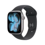 Apple Watch Series 11 GPS + Cellular 46mm Space Grey Aluminium Case with Black Sport Band - S/M