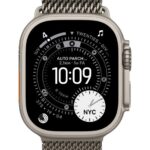 Apple Watch 49mm Natural Titanium Milanese Loop - Medium