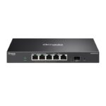 Omada 5-Port 2.5GBASE-T and 1-Port 10GE SFP+ Easy Managed Switch with 4- Port PoE++ PORT: 4× 2.5G PoE++ Ports, 1× 2.5G Non-PoE RJ45 Port, 1× 10G SFP+ Slot SPEC: 802.3af/at/bt type3/bt type4, 120 W PoE Power, Desktop Steel Case and Fanless FEATURE: Centralized Management by Omada SDN Controller