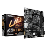 GIGABYTE A520M H ARGB. Processor manufacturer: AMD, Processor socket: Socket AM4, Compatible processor series: AMD Ryzen 3000 Series, AMD Ryzen 4000 Series, AMD Ryzen 5000 Series, AMD Ryzen PRO 3000 Series,.... Supported memory types: DDR4-SDRAM, Maximum internal memory: 64 GB, Memory slots type