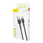 Cablu Date si Incarcare USB-A - USB-C Baseus Cafule, 18W, 1m, Gri CATKLF-BG1, gri