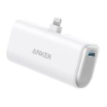 Acumulator extern Anker 621 5000 mAh 12W conector Ligthning alb