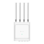 Omada  AX3600  Indoor/Outdoor Dual-Band Wi-Fi 6 Access Point PORT: 1×2.5G RJ45 Port +  1×Gigabit RJ45 Port（Support  Poe Out）+1× 1G/10G SFP+ Port SPEED: 1148Mbps at  2.4 GHz + 2402 Mbps at 5 GHz FEATURE: 802.3at/bt PoE , ,IP68 Weatherproof, 4×N-Type Dual-Band Antennas , Bluetooth ,MU-MIMO, Seamless