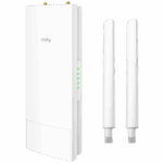 CUDY AC1200 WiFi Outdoor Repeater, Access Point, 867Mbps at 5GHz + 300Mbps at 2.4GHz, 1 x 100Mbps RJ45, 2 Detachable Antennas, 24V passive PoE, IP65 Waterproof, lightning protection, 24V passive PoE adapter included, Cudy APP