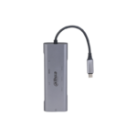 Dahua 8 in 1 USB 3.1 Type-C to USB 3.0 + HDMI (Supports 4K@30 Hz) + RJ45(Gbit) + SD/TF + PD Docking Station (100W charging and data), Aluminum Alloy