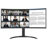 Monitor LG 34" 34WR55QK-B.AEU, Curvature: 1800R, Diagonal (inch): 34, Diagonal (cm): 86, Aspect ratio: 21:9, Panel: VA, Resolution: 3440x1440, Refresh Rate: 100Hz, Response time GtG: 5ms, Brightness (max): 300 cd/m², Contrast (static) : 3000:1, Viewing angle: 178/178, Color Gamut Type: sRGB 99%