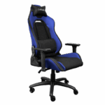 Scaun gaming Trust GXT 714B Ruya Comfortable, roti, ridicare pe gaz clasa 4, adjustabil pe inaltime, material plastic + PU leather, greutate maxima suportata 150 kg, negru/albastru