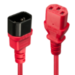 Cablu Lindy C14 to C13, lungime 2m, material cablu H05-VVF 3G 0.75mm, 3 fire, Connector A: IEC C14, Connector B: IEC C13, rosu