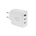 Incarcator retea SPACER, GaN, 2 x USB Type-C PD (max 65W), 1 x USB (max 60W)