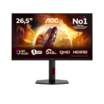 Monitor Gaming AOC Q27G4ZDR, 26.5", 2560 x 1440 pixeli, Black, Red, 3 ani Garantie