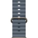 Apple Watch 49mm Anchor Blue Ocean Band - Natural Titanium Finish