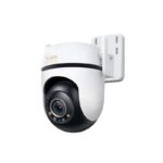 Outdoor Pan/Tilt Security Wi-Fi Camera SPEC: 3K 5MP (2880x1620), 2.4 GHz, 2 × External Antennas, 1 × Ethernet Port, Horizontal 360º FEATURE: Pan/Tilt, Starlight Color Night Vision, Smart AI Detection and Notifications (motion, people, pets, cars), Sound and Light Alarm, Remote Control, Two-Way
