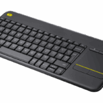 Tastatura wireless Logitech Touch K400 Plus, interfata USB, cu touchpad, dimensiuni  354.3 x 139.9 x 23.5 mm, negru