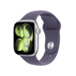 Apple Watch Series 11 GPS + Cellular 42mm Silver Aluminium Case with Purple Fog Sport Band - S/M