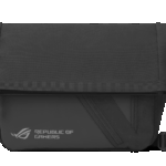 Geantă ROG Archer Messenger 14 (90XB07C0-BME000), compatibil laptop 14″, design 10-în-1 cu compartiment principal căptușit pentru laptop, buzunare interne pentru accesorii, zonă frontală cu acces rapid, organizator intern, material rezistent la uzură, dimensiuni 31 × 27 × 11 cm, culoare negru