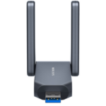 BE6500 High Gain Wi-Fi 7 USB Adapter SPEED: 688 Mbps at 2.4 GHz + 2882 Mbps at 5 GHz + 2882 Mbps at 6 GHz SPEC: 2× High Gain External Antenna, USB 3.0, 4096-QAM FEATURE: Wi-Fi 7, MU-MIMO, OFDMA, Beamforming, WPA3