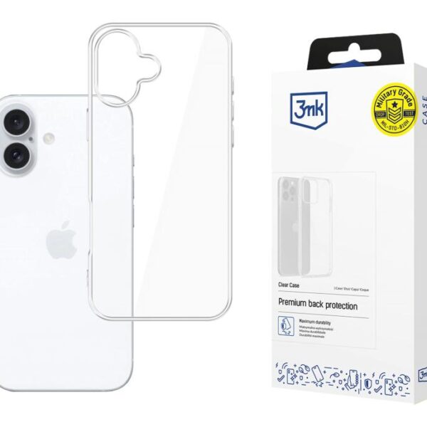 Protective cover 3mk Clear Case for iPhone 16, Transparent