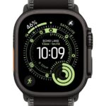 Apple Watch 49mm Black/Charcoal Trail Loop - S/M - Black Titanium Finish