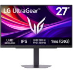 Monitor LG 27" 27G810A-B.AEU, Diagonal (inch): 27, Diagonal (cm): 68, Aspect ratio: 16:9, Panel: IPS, Resolution: 3840x2160, Refresh Rate: 180Hz, Response time GtG: 1ms, Brightness (max): 400 cd/m², Contrast (static) : 1000:1, Viewing angle: 178/178, Color Gamut Type: DCI-P3, Color Gamut Coverage