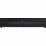 Soundbar GENESIS HELIUM 312BT 2.0, putere 10W, lungime cablu 150cm, frecventa raspuns 100 - 20000 Hz, iluminare multicolor, interfata USB-A, negru