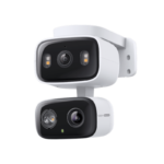Camera Dual Lens Indoor/Outdoor TP-Link, senzor 1/2.8" Progressive Scan CMOS Starlight Sensor, lentile fixe: Focal Length: 2.8 mm, Aperture: F1.6, lentile PT: Focal Length: 6.0 mm, Aperture: F1.6, night vision 850 nm IR LED (40 ft / 12 m), rezolutie maxima 2304 × 1296 px, frame rate 15 fps, zoom