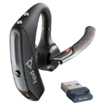 Casti Nu Poly Voyager 5200 UC, Fara Fir, noise-canceling, Negru