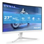 Monitor Philips 27" 27M2C5501/00, Curvature: 1500R, Diagonal (inch): 27, Diagonal (cm): 69, Aspect ratio: 16:9, Panel: VA, Resolution: 1920x1080, Refresh Rate: 180Hz, Response time GtG: 1ms, Brightness (max): 300 cd/m², Contrast (static) : 5000:1, Contrast (dynamic): Mega Infinity DCR, Viewing