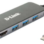 D-Link DUB-2333 5-in-1 USB-C Hub with HDMI and power delivery, 1* USB-C connector, 1* HDMI Port, 3* USB Type- APort (USB 3.0), 1* USB-C powerdelivery.