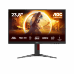 Monitor AOC 23.8" 24G4HA, Diagonal (inch): 23.8, Diagonal (cm): 60, Aspect ratio: 16:9, Panel: Fast IPS, Resolution: 1920x1080, Refresh Rate: 200Hz, Response time GtG: 1ms, Response time MPRT: 0.5ms, Brightness (max): 300 cd/m², Contrast (static) : 1000:1, Contrast (dynamic): 80M:1, Viewing angle