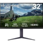 Monitor LG 31.5" 32GS85Q-B.AEU, Diagonal (inch): 31.5, Diagonal (cm): 80, Aspect ratio: 16:9, Panel: IPS, Resolution: 2560x1440, Refresh Rate: 180Hz, Response time GtG: 1ms, Brightness (max): 350 cd/m², Contrast (static) : 1000:1, Viewing angle: 178°/178°, Color Gamut Type: DCI-P3, Color Gamut