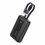 Acumulator extern Anker 10000 mAh 35W cu 2 cabluri incorporate USB-C negru