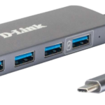 Hub D-Link USB 5 in 1, 4 porturi + 1 port USB-C cu power delivery