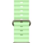 Apple Watch 49mm Neon Green Ocean Band - Natural Titanium Finish