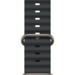 Apple Watch 49mm Black Ocean Band - Natural Titanium Finish