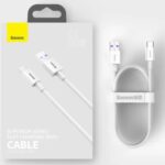 Cablu alimentare si date Baseus Superior, Fast Charging, USB la USB Type-C 66W, lungime 1m, alb