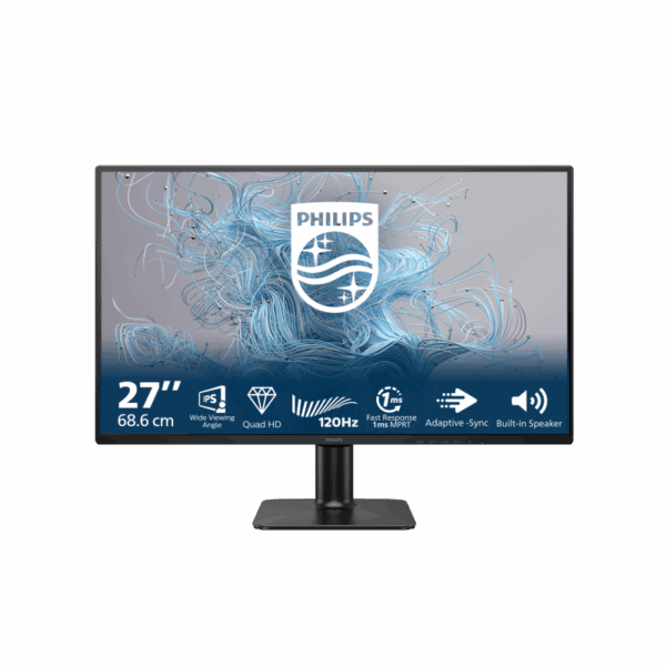 Monitor Philips 27" 27E2N2500/00, Diagonal (inch): 27, Diagonal (cm): 68, Aspect ratio: 16:9, Panel: IPS, Resolution: 2560x1440, Refresh Rate: 120Hz, Response time GtG: 4ms, Response time MPRT: 1ms, Brightness (max): 300 cd/m², Contrast (static) : 1500:1, Contrast (dynamic): Mega Infinity DCR