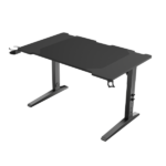 Birou gaming Genesis Holm Modular 120, material metal MDF, reglabil pe inaltime 70 - 90 cm, iluminare RGB, management cabluri, negru