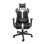 Scaun gaming FURY AVENGER XL, material piele ecologica+polyester, reglabil pe inaltime, greutate maxima suportata 150 kg, inaltime scaun reglabil 46.5 - 56.5 cm, spatar ajustabil 180°, dimensiuni roti 60mm,  echipat cu piston cu gaz clasa 3, manere 4D, alb