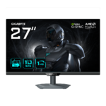 Monitor Gaming Gigabyte G27UP, 27", Dual Mode UHD (3840x2160), 160Hz, FHD (1920x1080), 320Hz, IPS, 1ms GtG, HDR10, Flicker-Free, G-Sync Compatible, Night Vision, Low Blue Light, AMD FreeSync Premium, Smart OD, 2xHDMI 2.1, DP 1.4, USB Type-C, Pivot, Negru