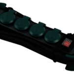 BACHMANN  HOOK Outdoor 4xCEE7/3 verde 4,0m CEE7/7