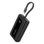 POWER BANK Anker "Zolo" 20.000 mAh, 30W cablu USB-C incorporat, 1 x USB-C, 1 x USB-A, afisaj LED, 350g, negru, "A1689H11"